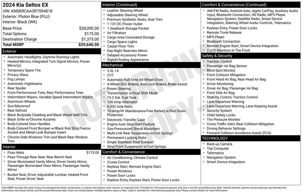 Certified 2024 Kia Seltos EX image 10