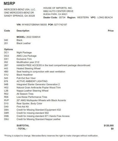 Certified 2022 Mercedes-Benz S 580 4MATIC Sedan image 3