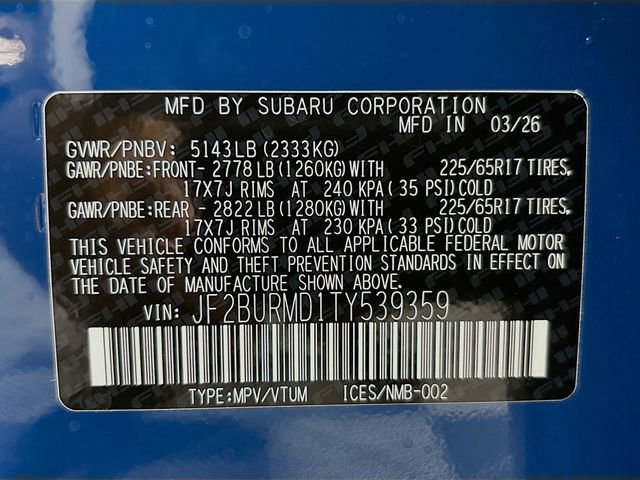 New 2026 Subaru Outback Wilderness AWD/4WD image 33