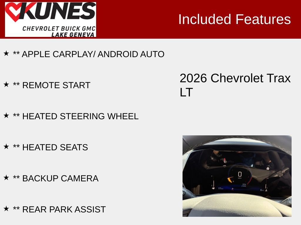 New 2026 Chevrolet Trax LT w/ Driver Confidence Package FWD image 3