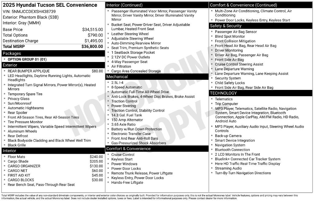 Certified 2025 Hyundai Tucson SEL AWD/4WD image 33
