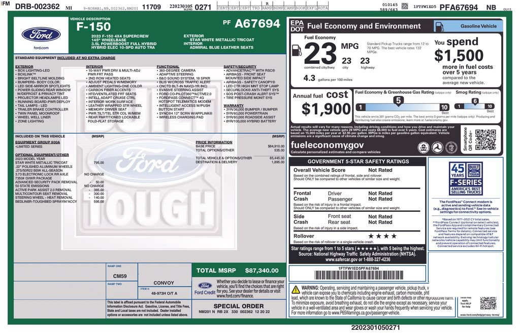 Used 2023 Ford F150 Limited AWD/4WD image 33