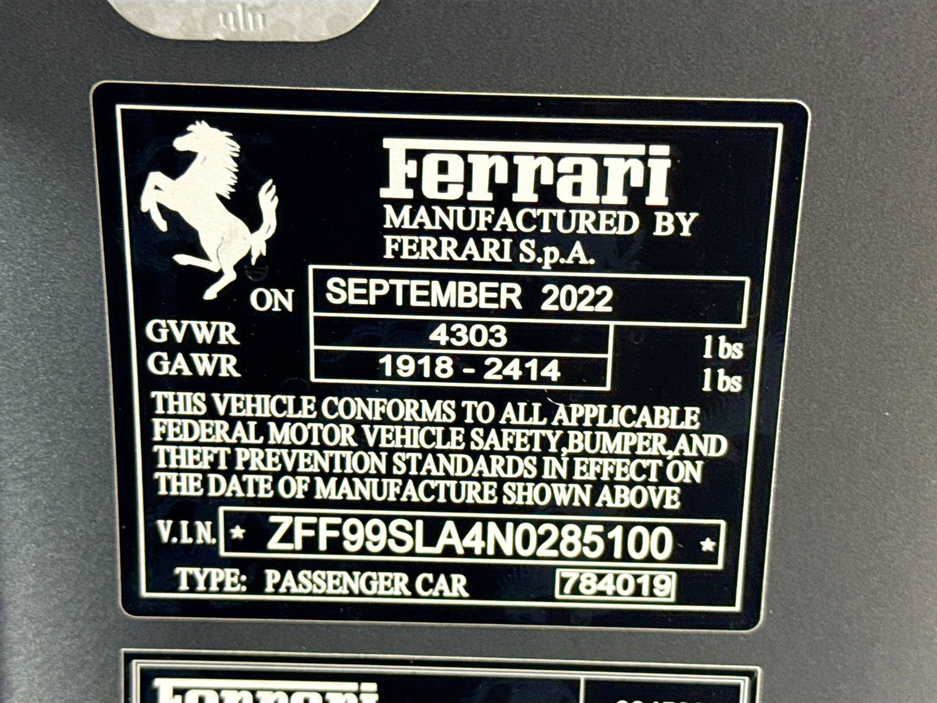 Certified 2022 Ferrari 296 GTB RWD image 27