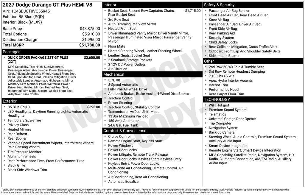 New 2027 Dodge Durango GT AWD/4WD image 35