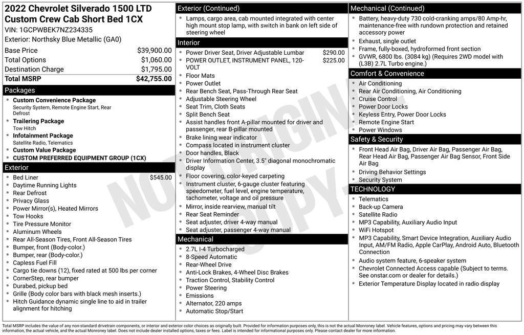 Used 2022 Chevrolet Silverado 1500 Custom RWD image 45