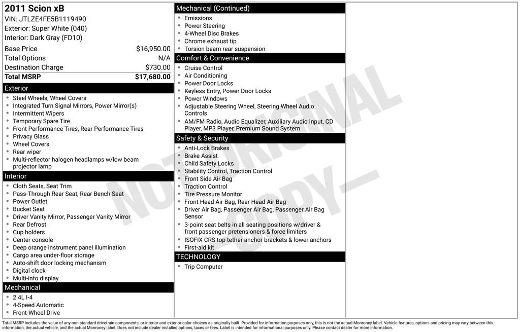 Used 2011 Scion xB image 6