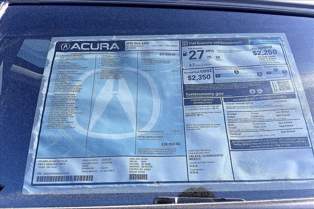 New 2025 Acura ADX AWD image 37