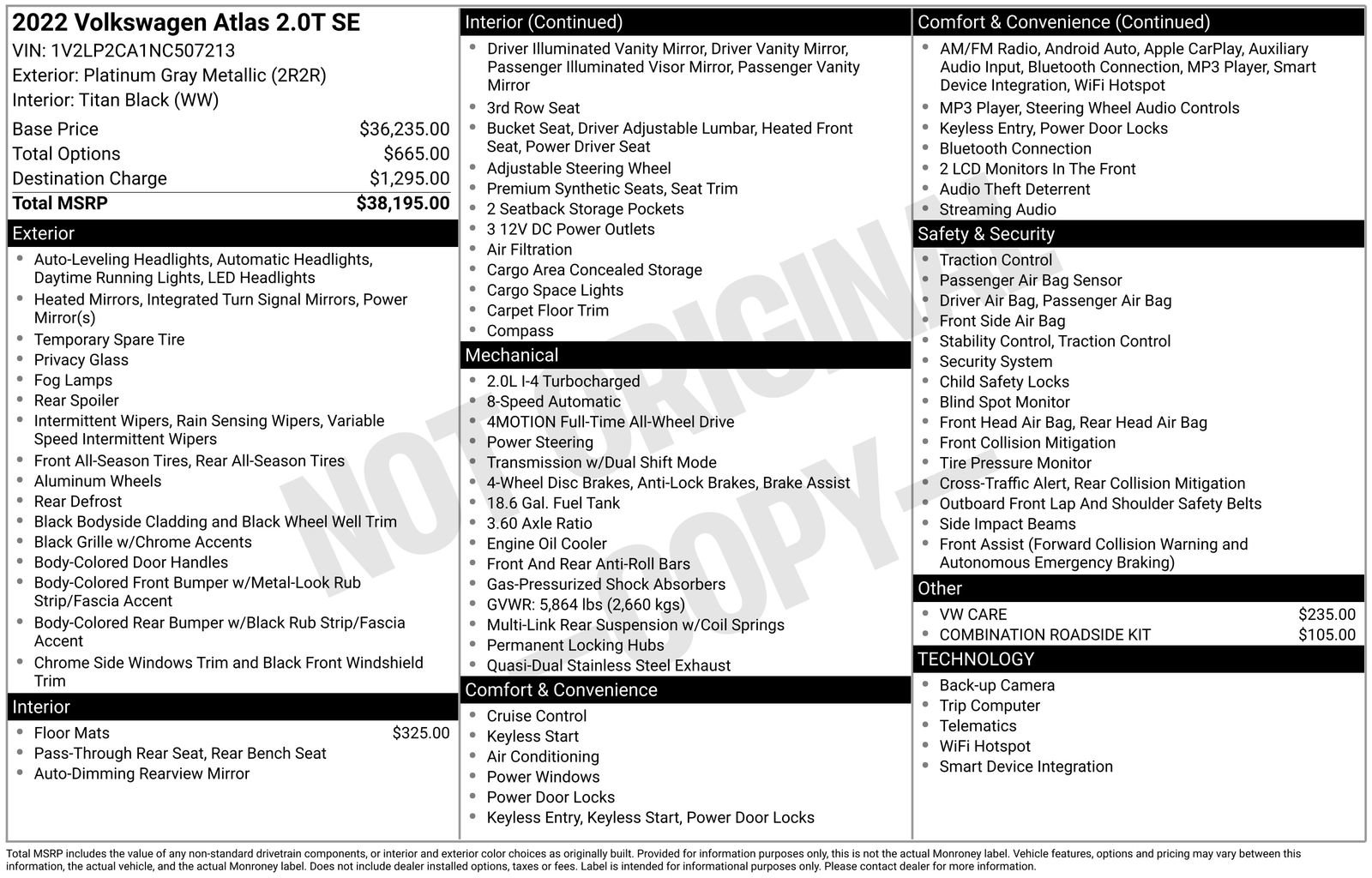Certified 2022 Volkswagen Atlas SE image 17