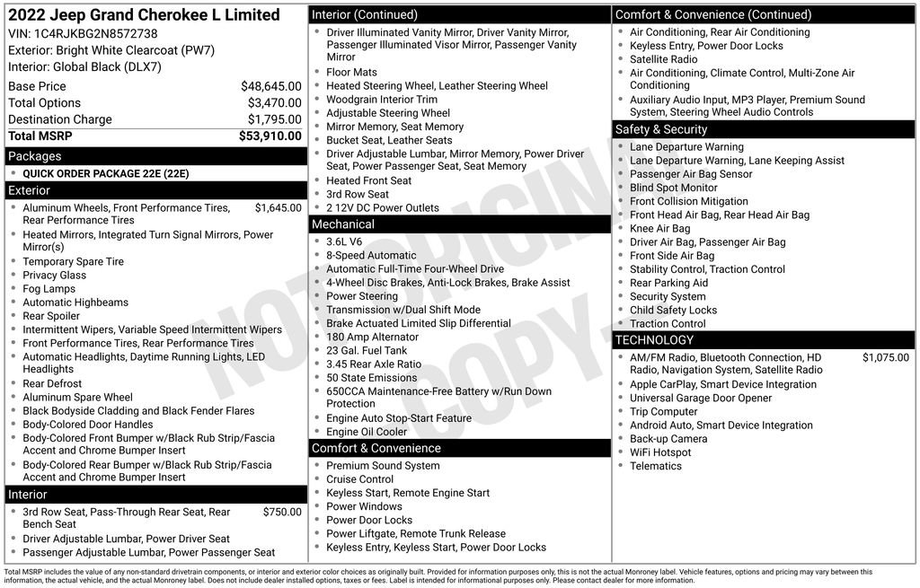 Used 2022 Jeep Grand Cherokee L Limited image 4