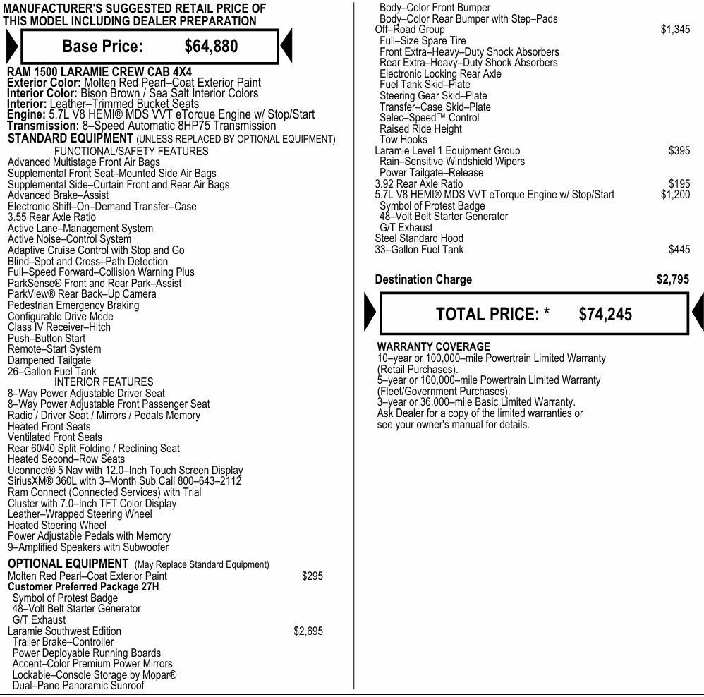 New 2026 RAM 1500 Laramie w/ Laramie Southwest Edition AWD/4WD image 2