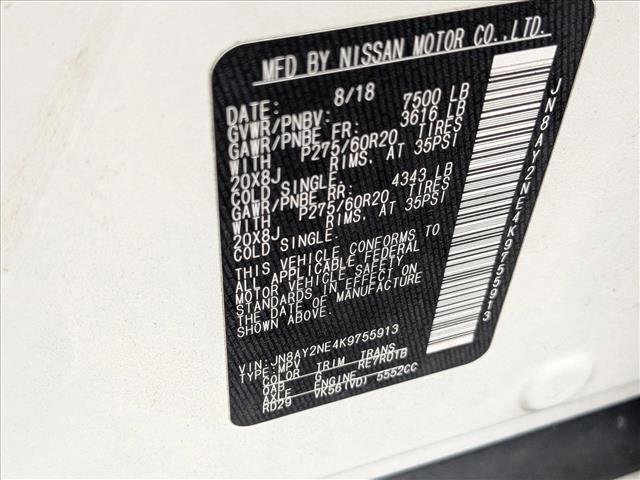 Used 2019 Nissan Armada Platinum w/ Captain's Chairs Package image 15