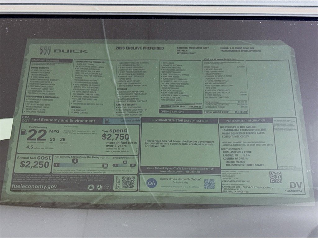 New 2026 Buick Enclave Preferred w/ Power Package image 20