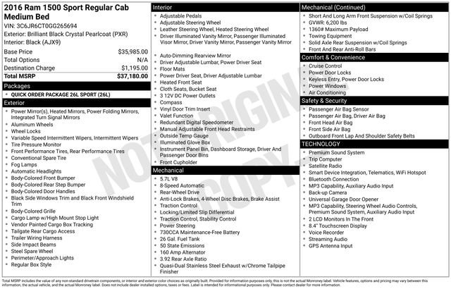 Used 2016 RAM 1500 Sport RWD image 19