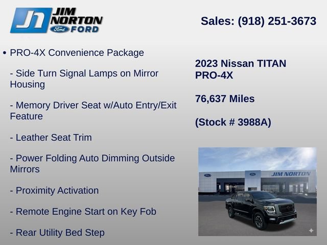 Used 2023 Nissan Titan PRO-4X w/ Pro-4x Convenience Package AWD/4WD image 31