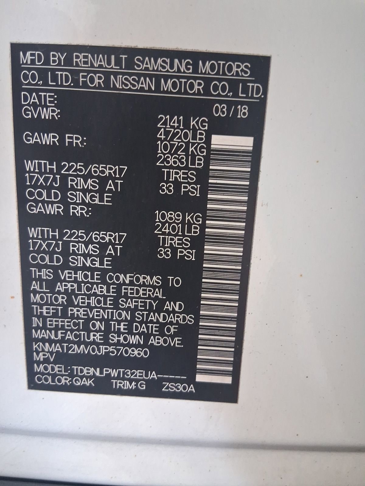 Used 2018 Nissan Rogue S AWD/4WD image 27