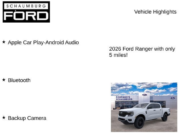 New 2026 Ford Ranger XLT w/ Black Appearance Package AWD/4WD image 8