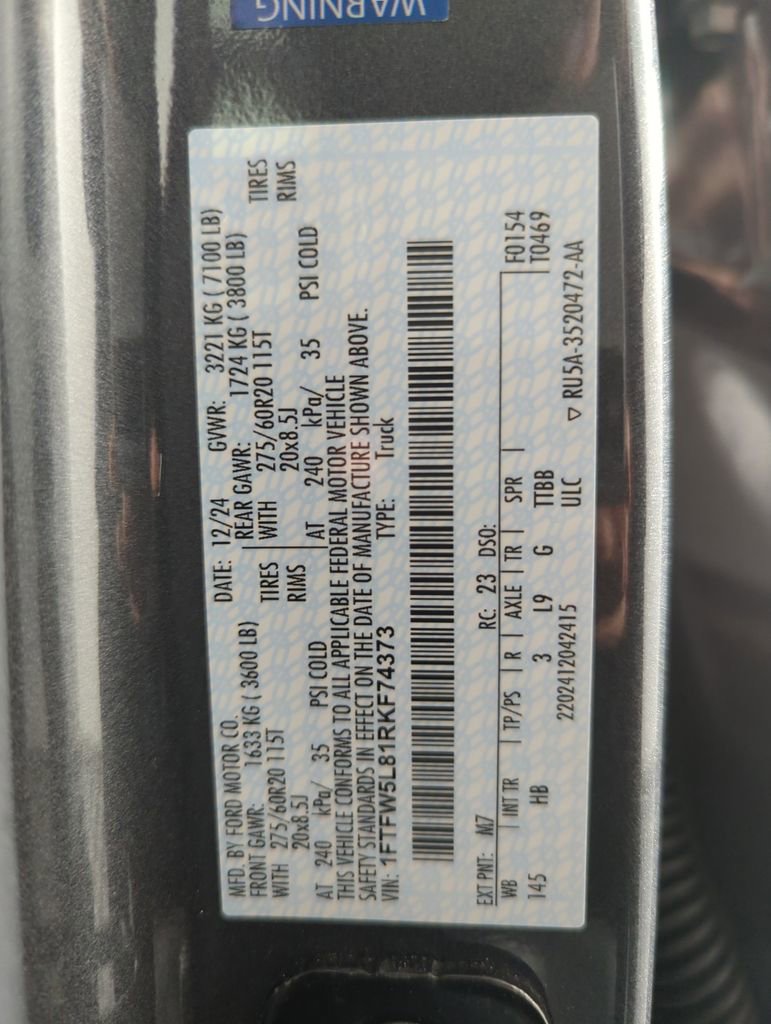 Used 2024 Ford F150 Lariat w/ FX4 Off-Road Package image 24