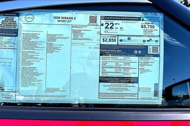 New 2026 Nissan Z Sport w/ Floor Mat Package image 11