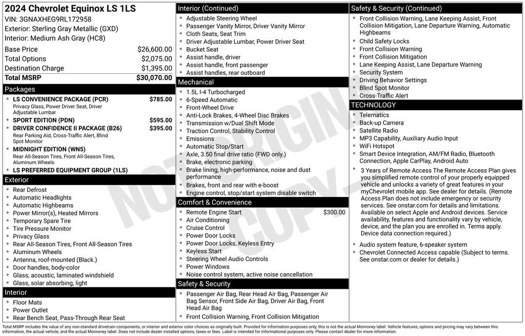 Used 2024 Chevrolet Equinox LS w/ LS Convenience Package FWD image 3