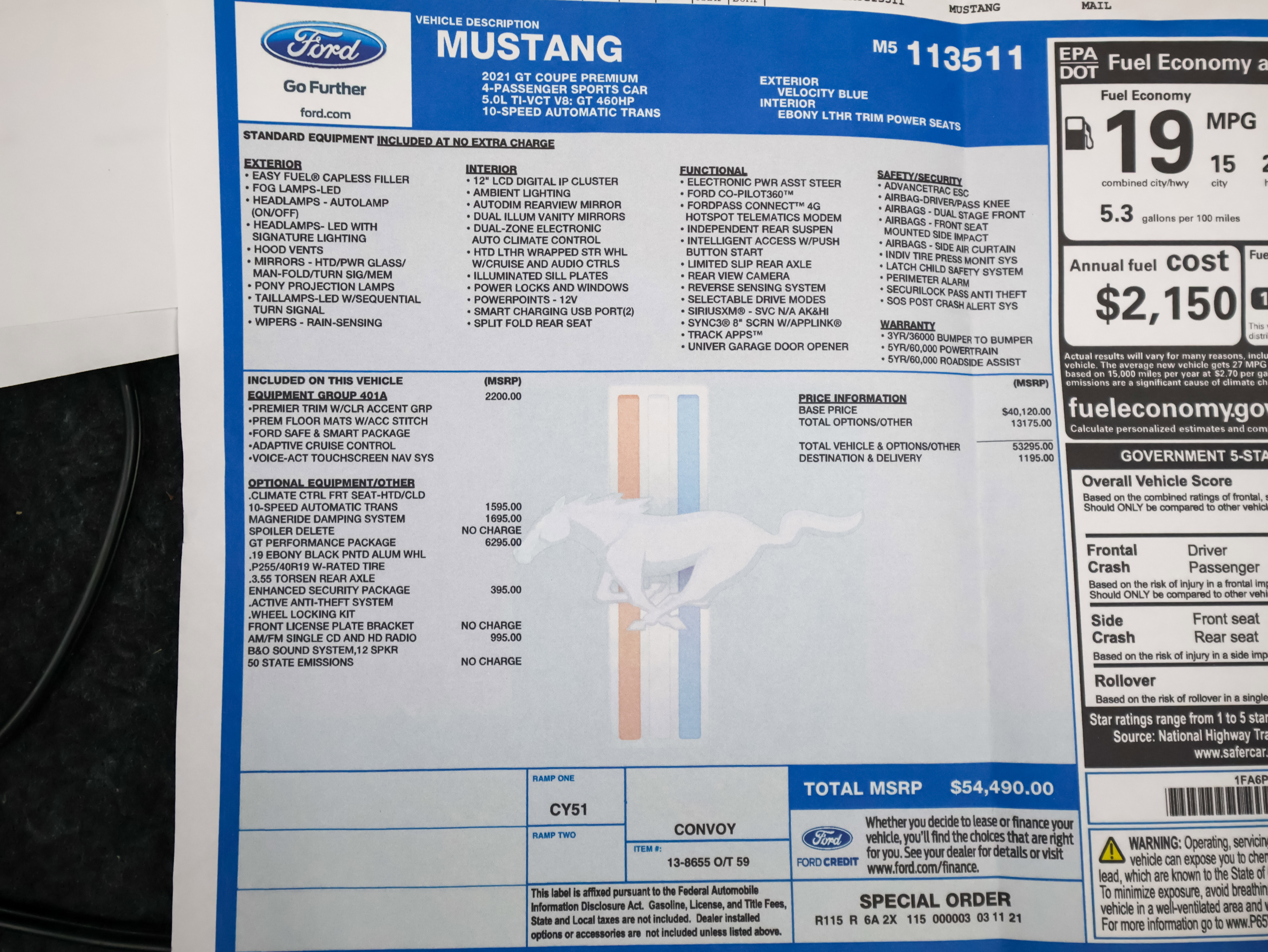 Used 2021 Ford Mustang GT Premium w/ GT Performance Package RWD image 51