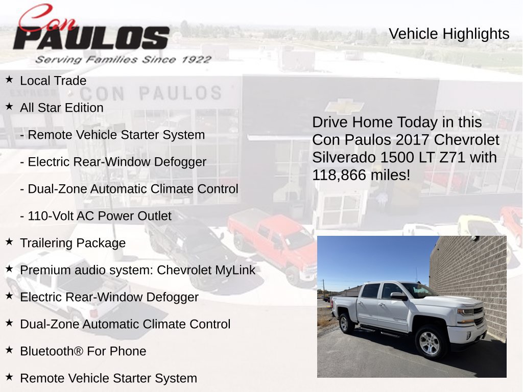 Used 2017 Chevrolet Silverado 1500 LT w/ All Star Edition AWD/4WD image 8