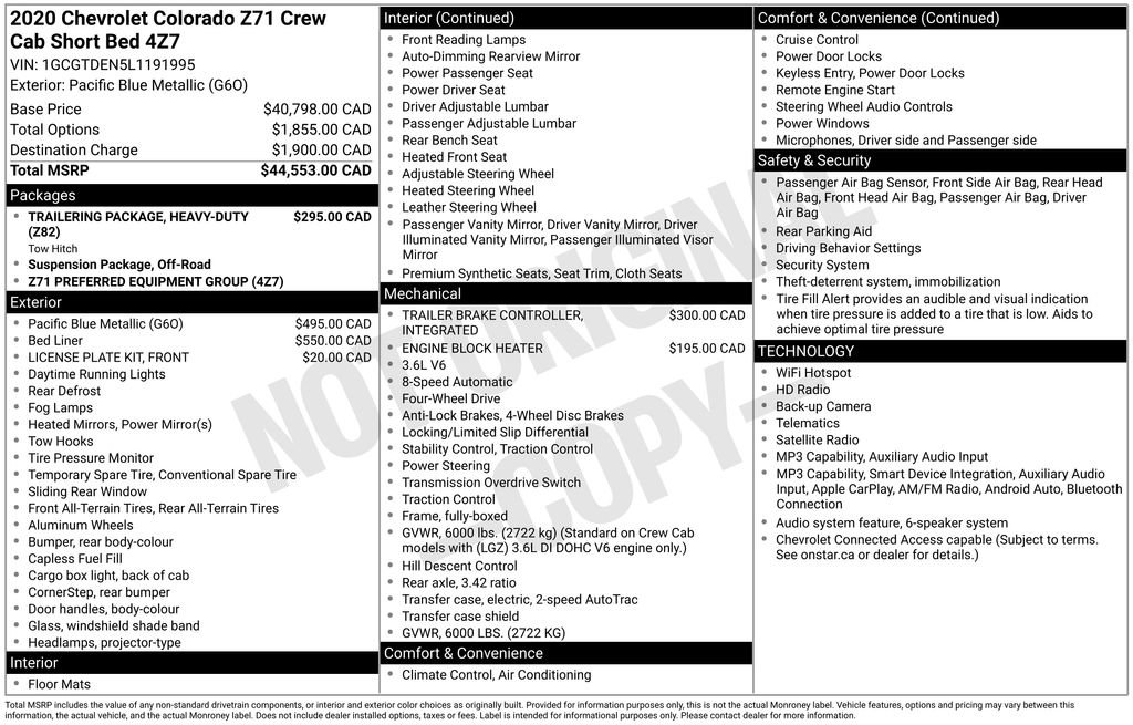 Used 2020 Chevrolet Colorado Z71 AWD/4WD image 43