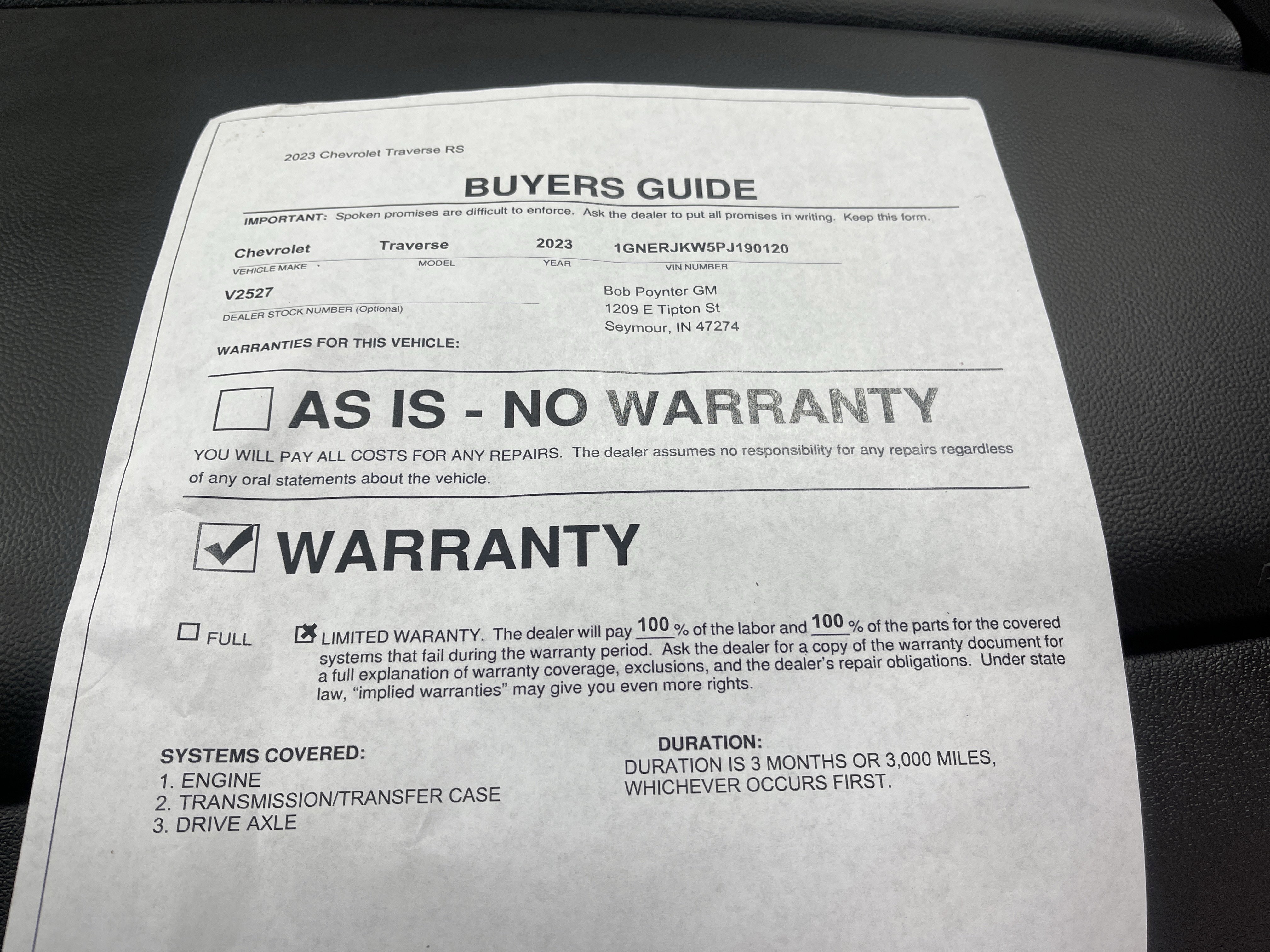 Used 2023 Chevrolet Traverse RS w/ LPO, Floor Liner Package image 27