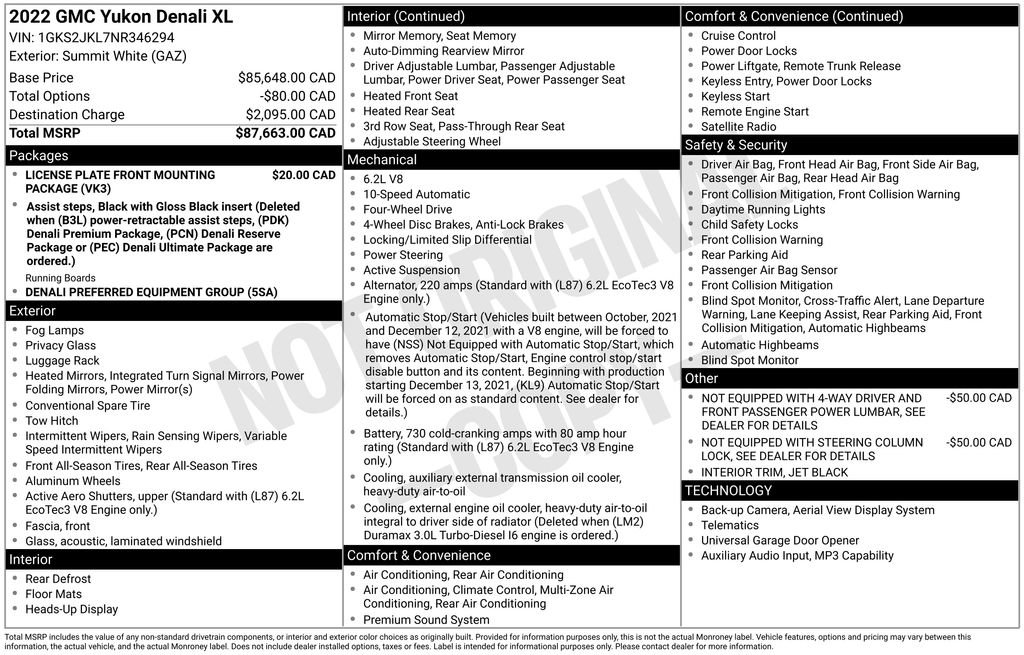 Used 2022 GMC Yukon XL Denali AWD/4WD image 4
