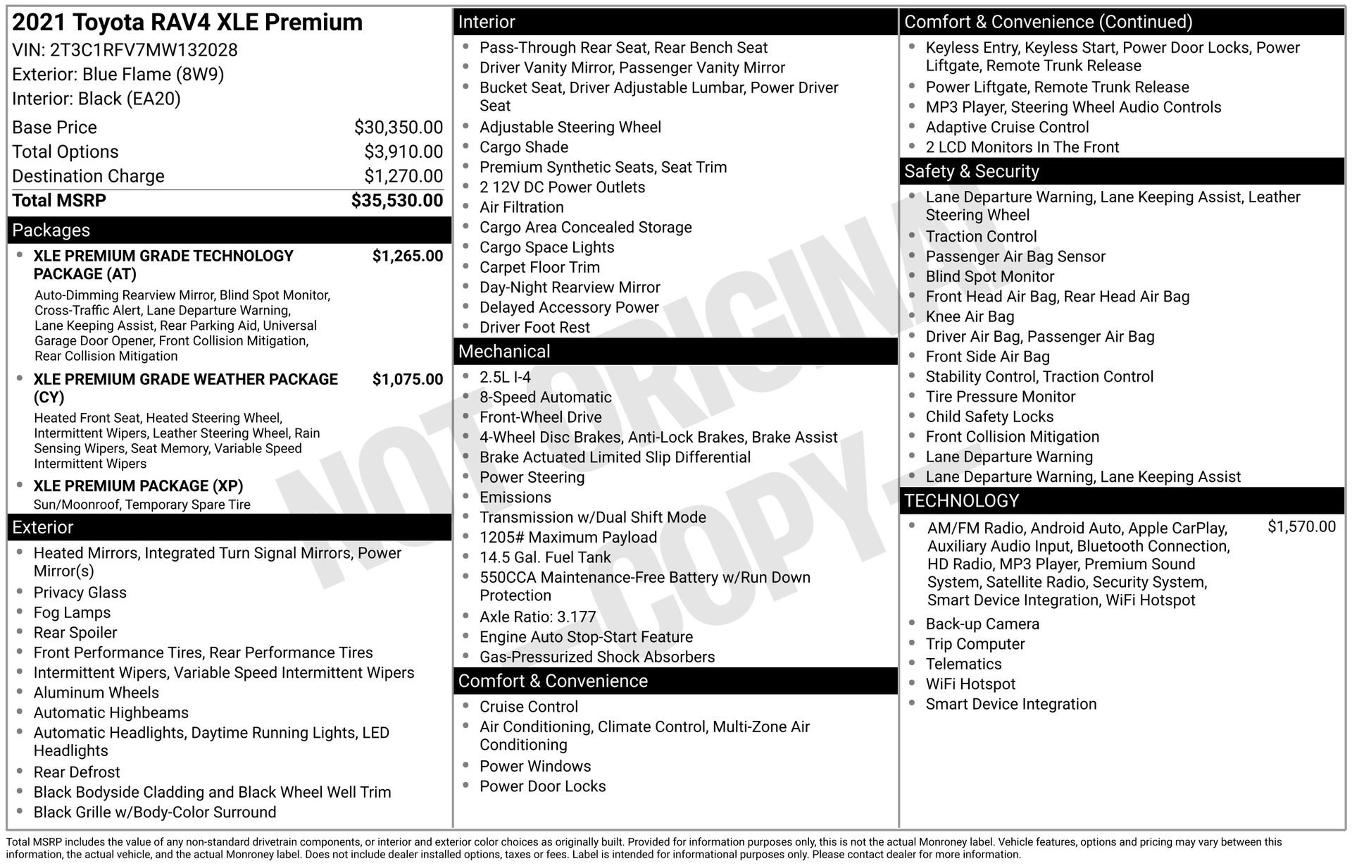 Used 2021 Toyota RAV4 XLE Premium