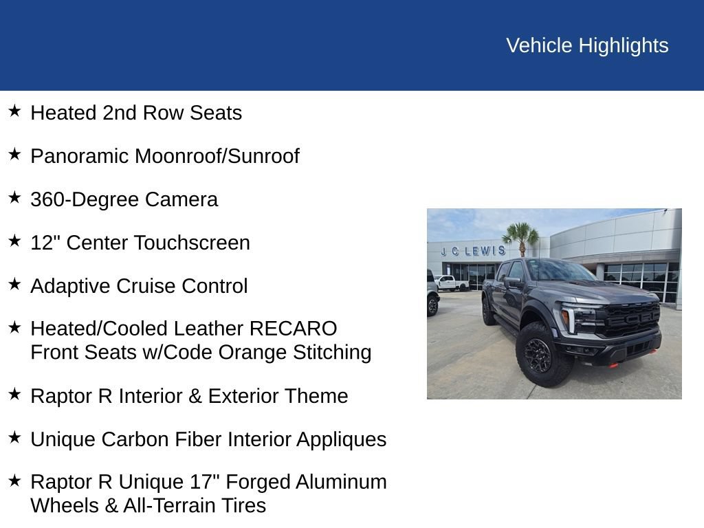 Certified 2024 Ford F150 Raptor w/ Equipment Group 803A Raptor R AWD/4WD image 13