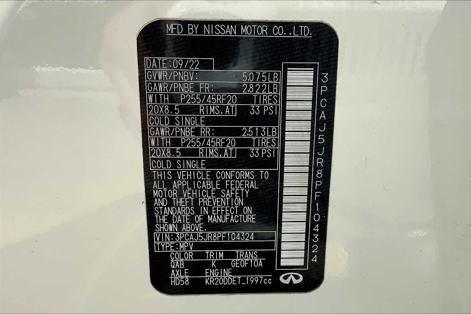 Used 2023 INFINITI QX55 Luxe w/ Cargo Package image 33