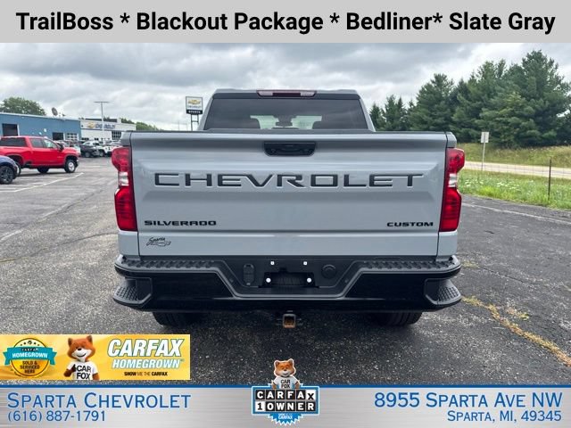 Certified 2024 Chevrolet Silverado 1500 Custom Trail Boss w/ Turbomax Blackout Package AWD/4WD image 4