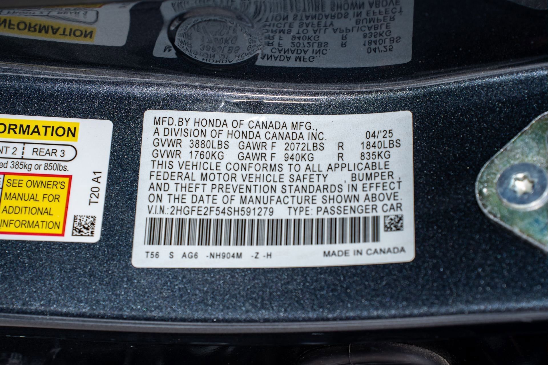 Certified 2025 Honda Civic Sport image 38