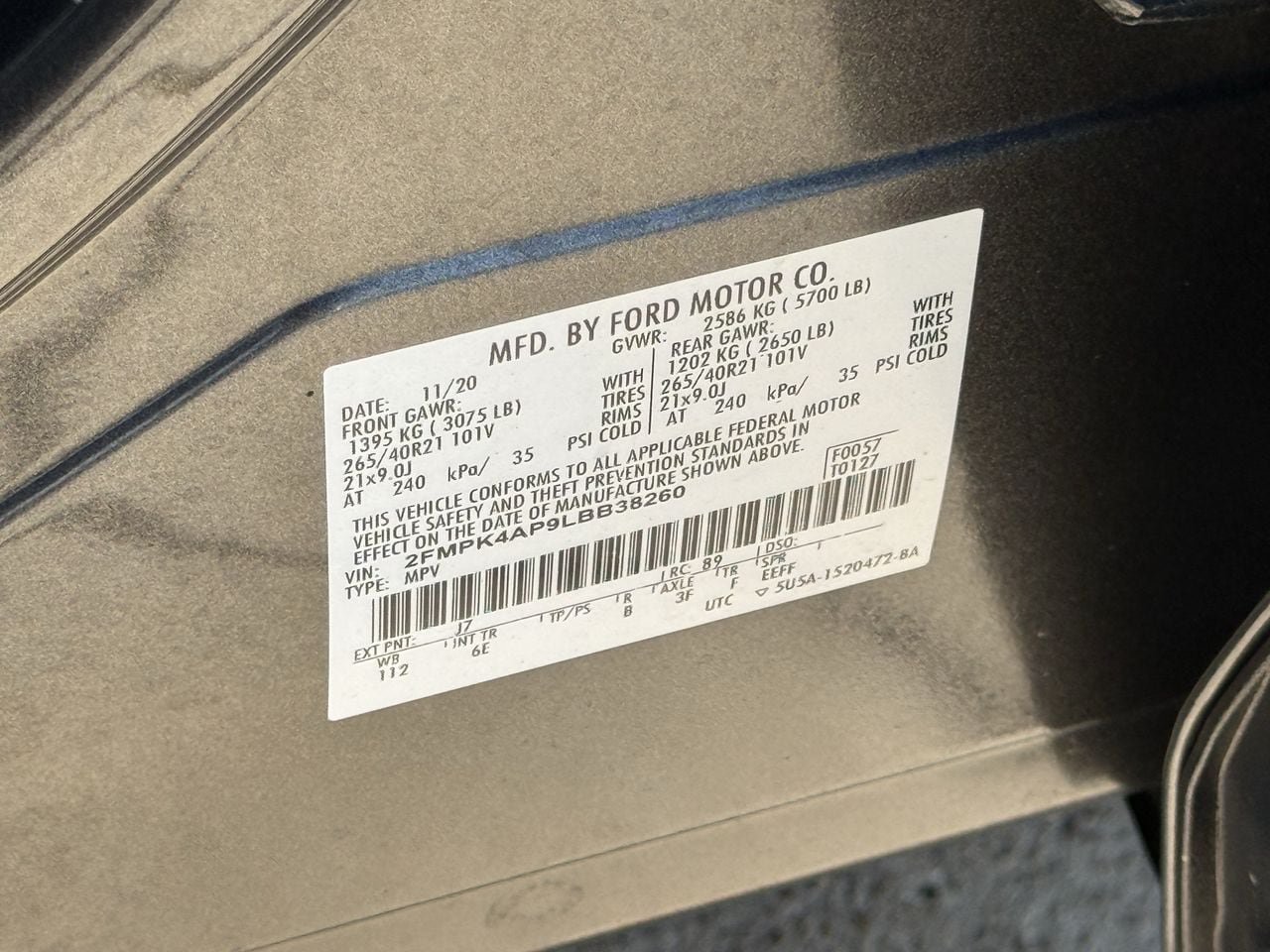 Used 2020 Ford Edge ST w/ Equipment Group 401A AWD/4WD image 33