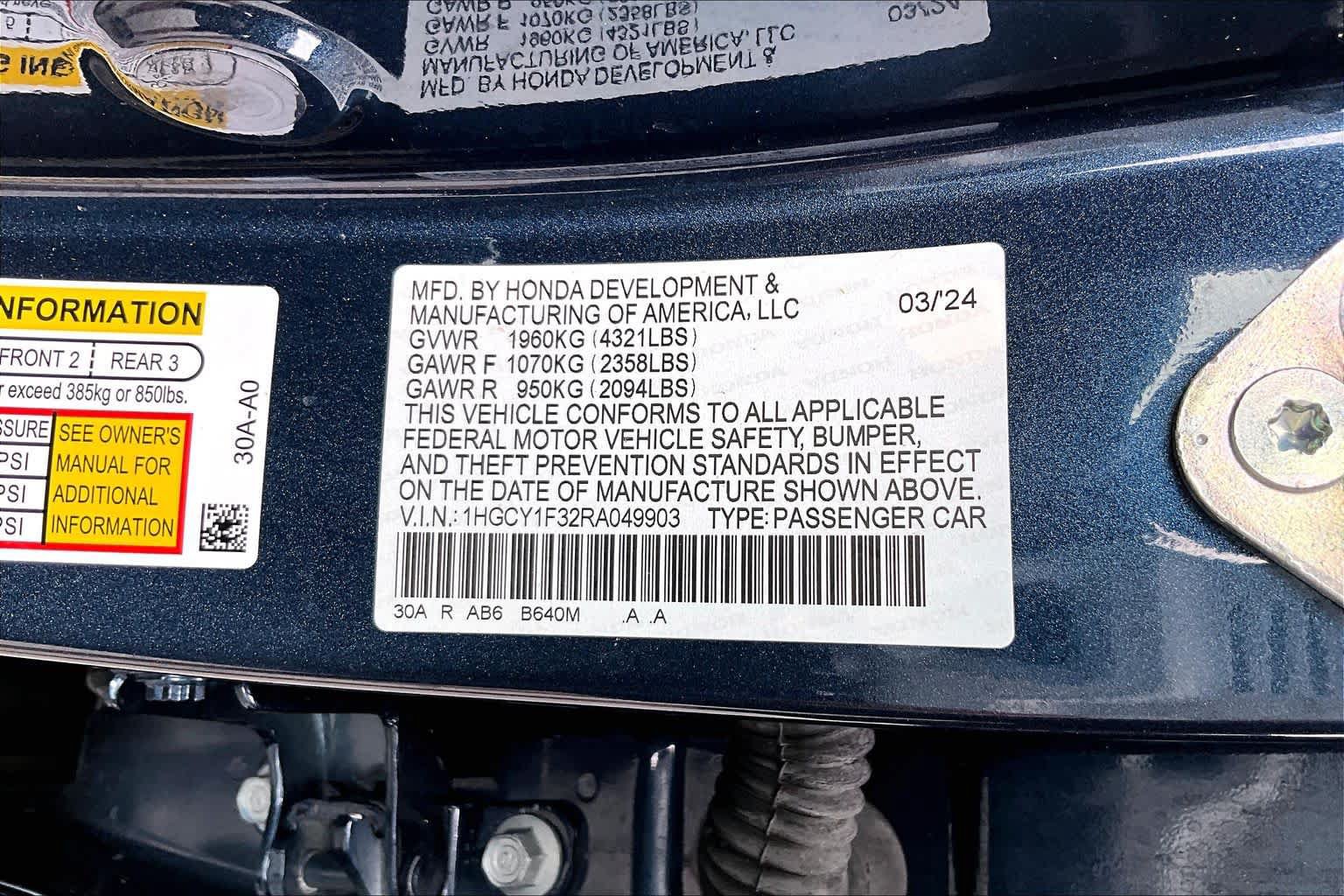 Used 2024 Honda Accord EX image 34