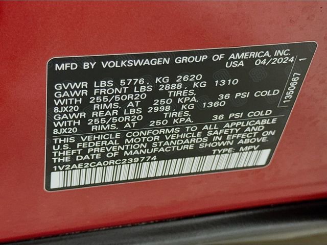 Used 2024 Volkswagen Atlas Cross Sport SEL R-Line AWD/4WD image 30