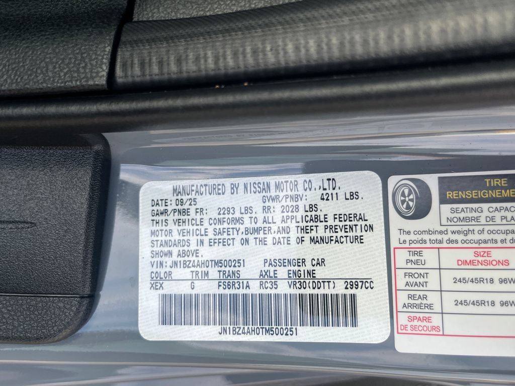 Certified 2026 Nissan Z Sport w/ Floor Mat Package RWD image 31