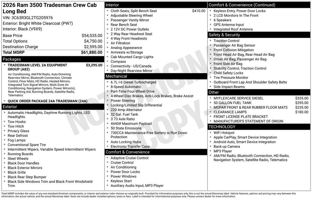 New 2026 RAM 3500 Tradesman image 37