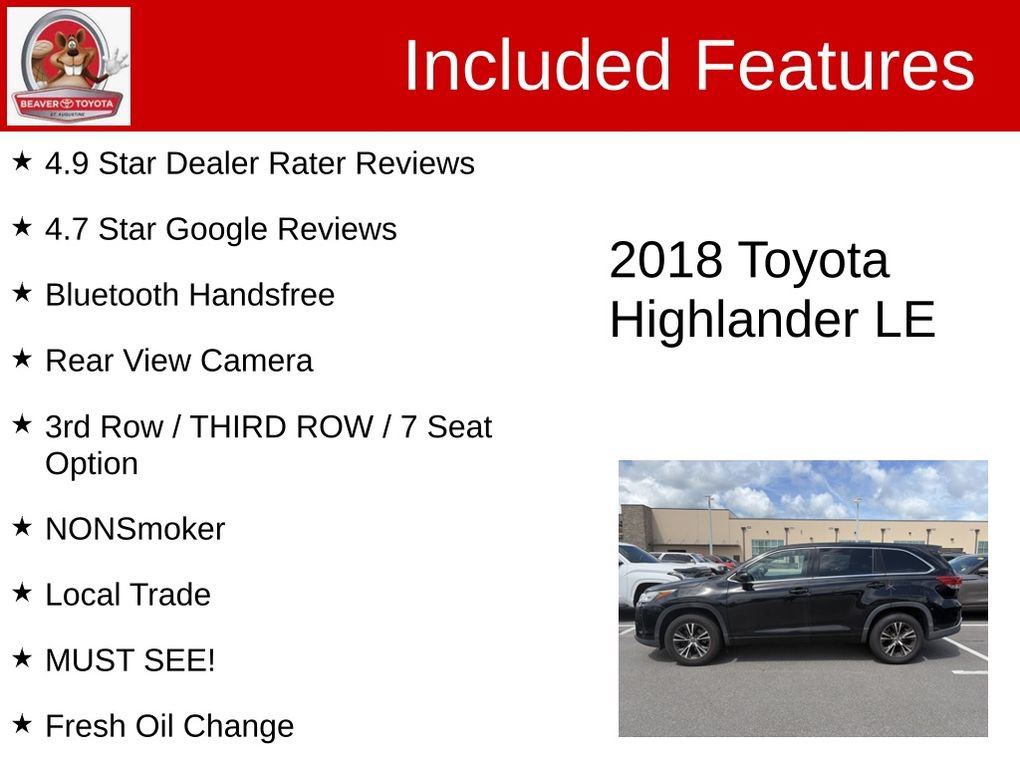Used 2018 Toyota Highlander LE FWD image 5