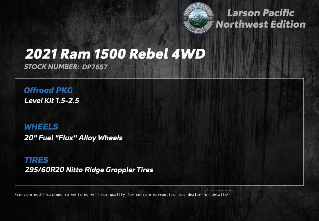 Used 2021 RAM 1500 Rebel w/ Rebel Level 2 Equipment Group image 2