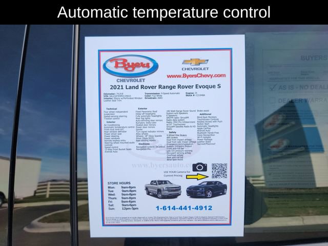 Used 2021 Land Rover Range Rover Evoque S image 11