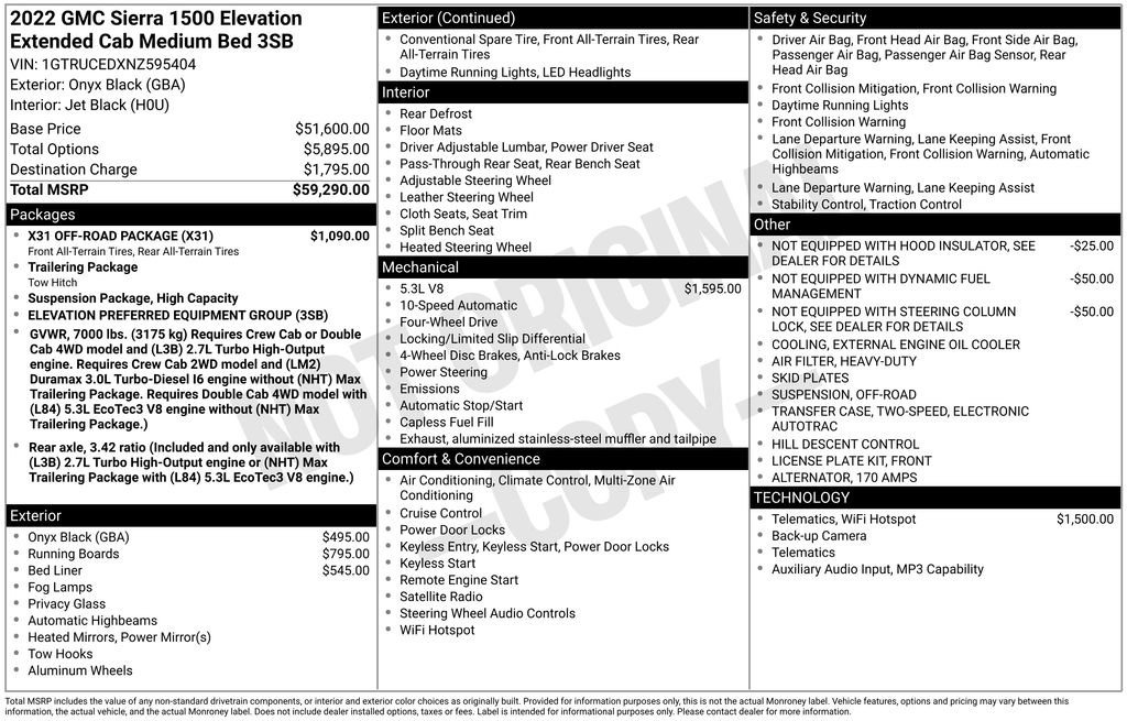 Used 2022 GMC Sierra 1500 Elevation w/ X31 Off-Road Package image 6