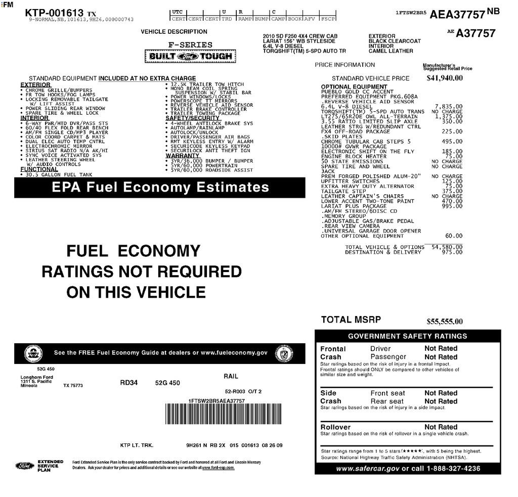 Used 2010 Ford F250 Lariat AWD/4WD image 22