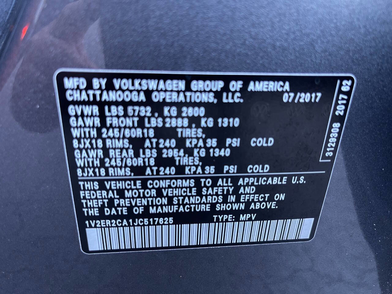 Used 2018 Volkswagen Atlas SEL image 37