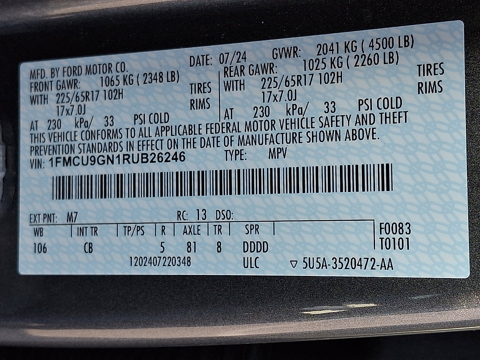 Certified 2024 Ford Escape Active w/ Tech Pack #1 AWD/4WD image 25
