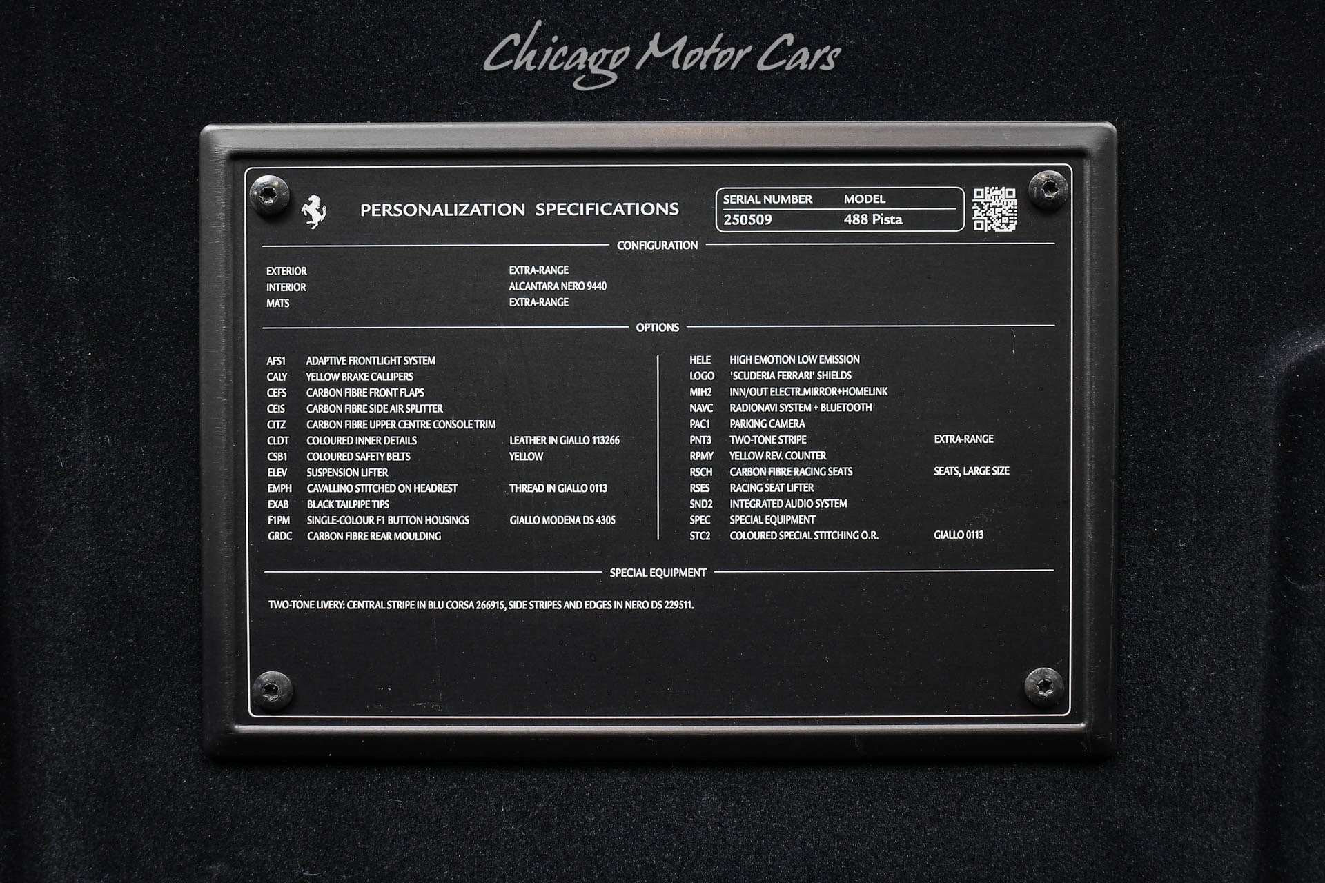 Used 2020 Ferrari 488 Pista Coupe Blu Corsa HRE Wheels Ful image 54