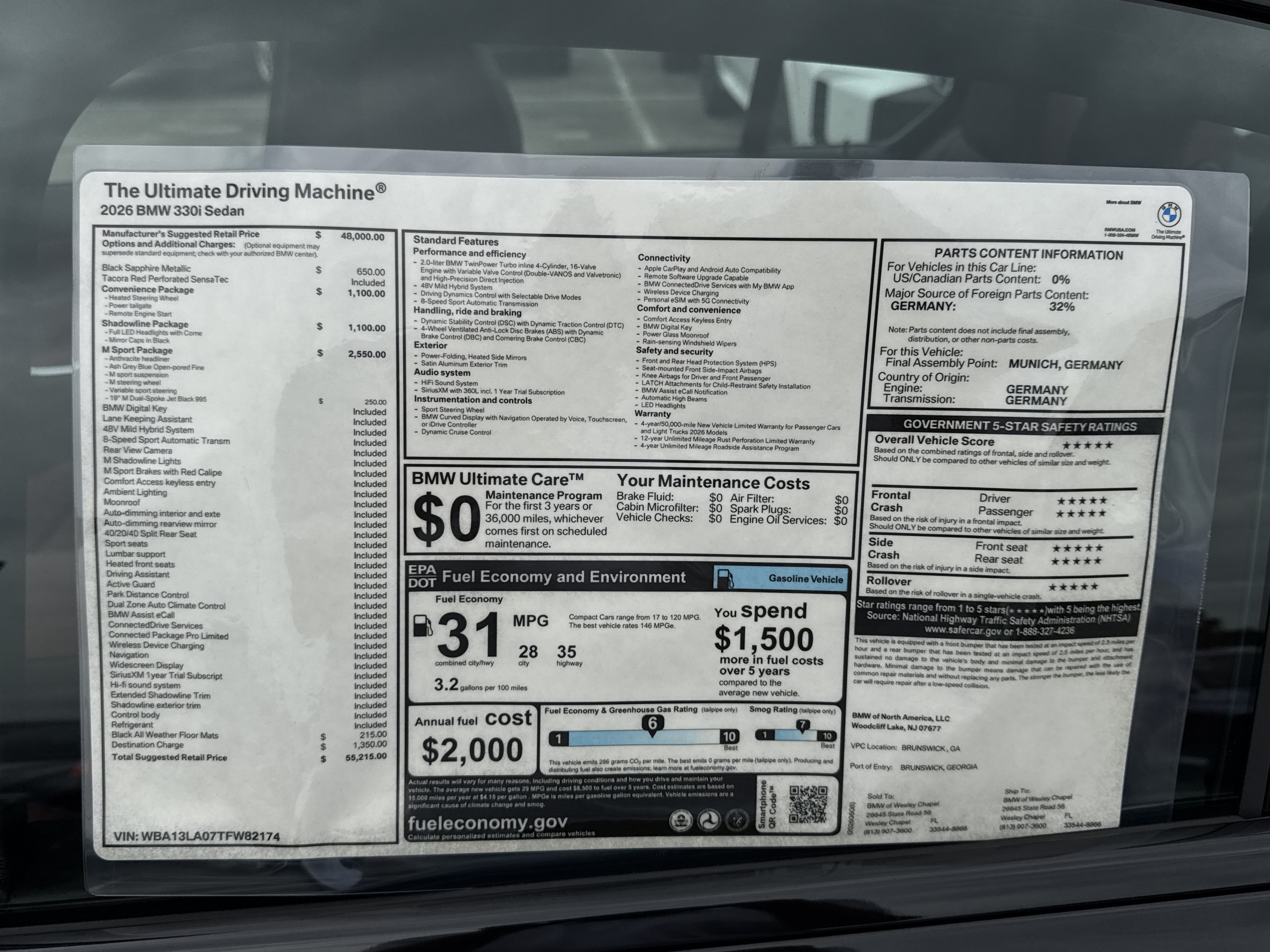 New 2026 BMW 330i Sedan w/ M Sport Package RWD image 26