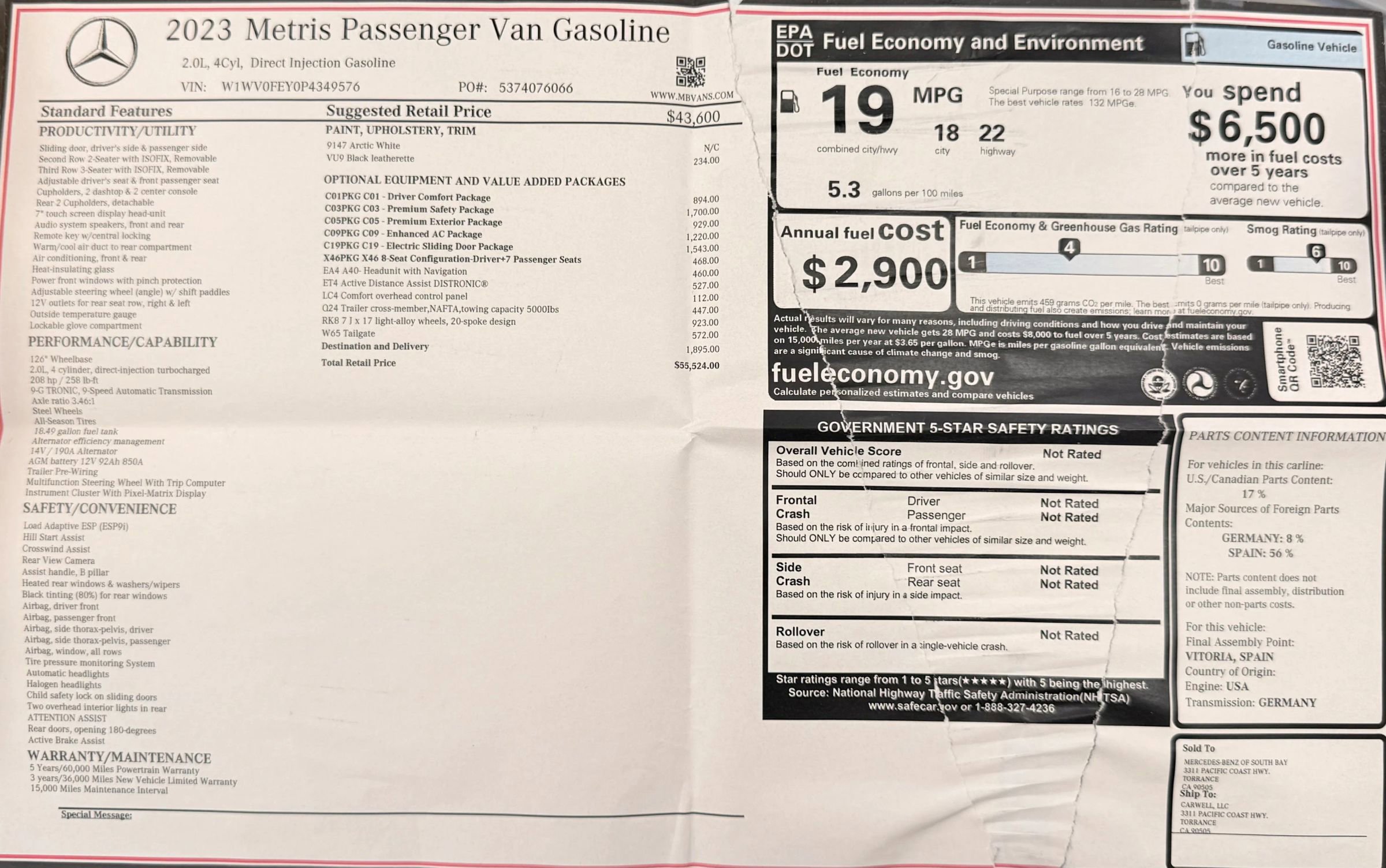 Used 2023 Mercedes-Benz Metris Passenger image 28