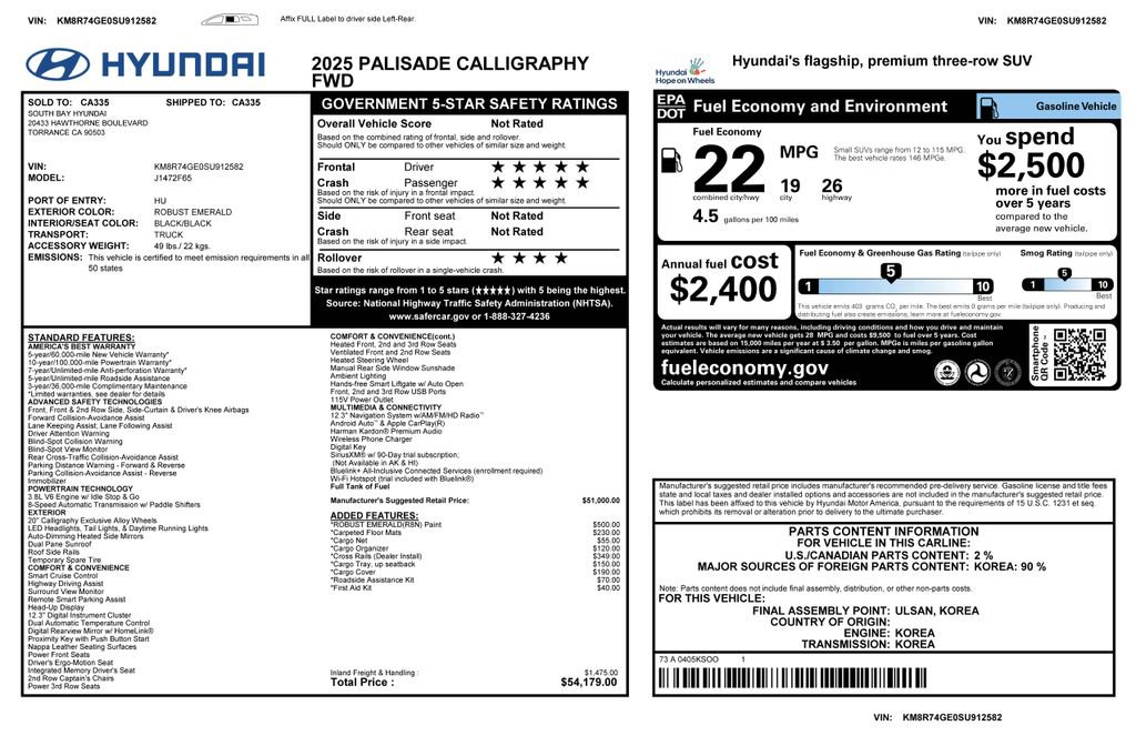 Used 2025 Hyundai Palisade Calligraphy image 4