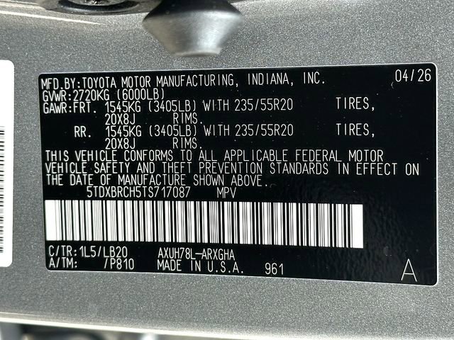 New 2026 Toyota Highlander Limited AWD/4WD image 26